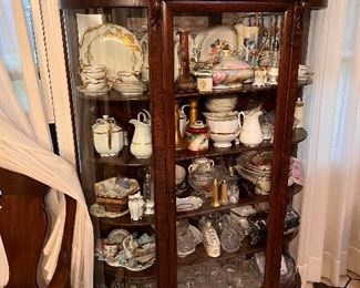 Better than usual Curved Oak China Closet