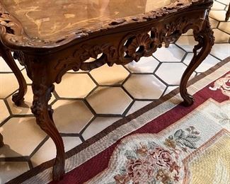 Removable top carved French coffee tables(2)