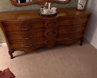 Nice carved French style mirror separate from Bedroom Set