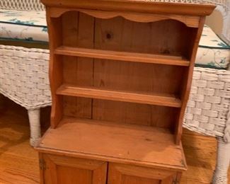 #16	Miniature salesman sample china hutch with wall hooks 14x6x23	 $50.00 

