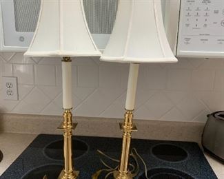 #20	Set of 2 brass buffet lamps 24"	 $120.00 
