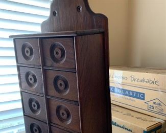 #35	Wood wall hanging 8 drawer 10x5x17	 $40.00 
