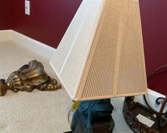 #54	Frog lamp 21" with frog finial	 $100.00 
