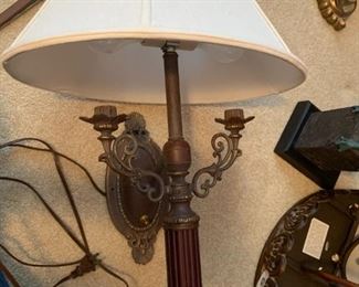 #55	Wall hanging lamp Quoizel brand with shade  21"	 $100.00 
