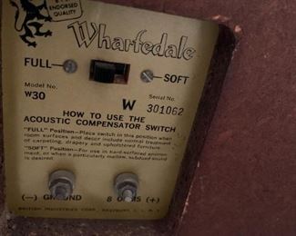 #59	Pair of Wharfedale W30 speakers	 $100.00 
