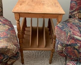 #11	2 Wood magazine end table 18x18x26 as is ($75 each)	 $150.00 