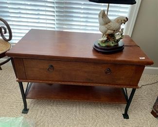 #89	Sauder wood 1 drawer TV stand metal legs 39x20.5x24	 $75.00 
