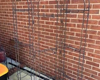 #111	Metal 3 panel Plant holder - 9 plant holders - Each Panel 17x65	 $75.00 
