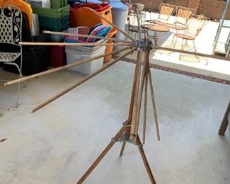 #128	Wooden Portable Drying Rack 49" across rods - 49"	 $30.00 
