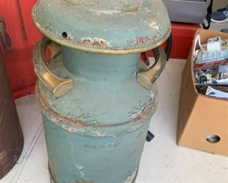 #130	Green-Painted Milk Can (as is Paint)  21" Tall	 $20.00 
