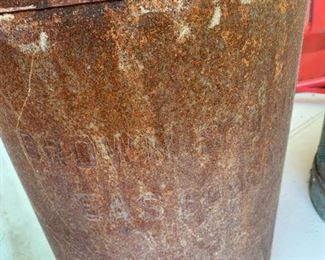 #131	Rusty Milk Can - Browns Dairy Easton PA - 2' Tall	 $30.00 
