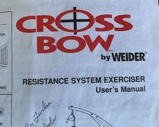 #137	Cross Bow by Weider Resistance System Exerciser 	 $200.00 
