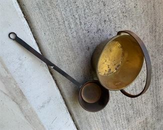 #140	Brass/Copper w/Iron Handles - Dipper & Bucket sold as a set	 $30.00 
