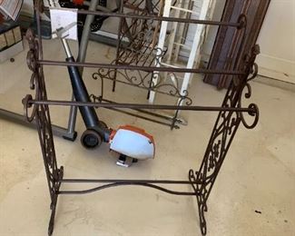 #153	Iron 3 Rack Quilt Hanger Stand   - 27x13x36	 $75.00 
