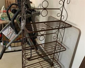 #157	Rusty 3 shelf Bakers Rack - 24x10.5x5'	 $65.00 
