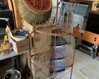 #158	Corner Cast Iron 4 shelf Display Rack - 17x63 (as is)	 $75.00 
