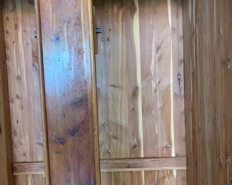#159	Cedar 2 door Armoire w/hanging rod - 32x21x64	 $65.00 
