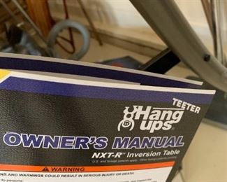 #161	Inversion Table - Hangups	 $100.00 
