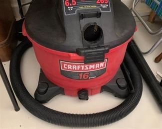 #167	Craftsman 16Gal Wet/Dry Vac 	 $40.00 
