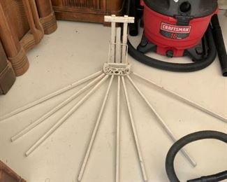 #176	Vtg. Portable Wood Hanging drying Rack  (hopkins)	 $50.00 

