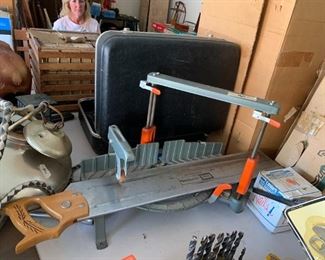 #183	Portable Miter saw by craftsman w/handsaw	 $40.00 
