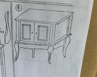 #188	(3) End Table w/2 doors on  q/a Legs   - House Works Brand - new in Box - $30 each	 $90.00 
