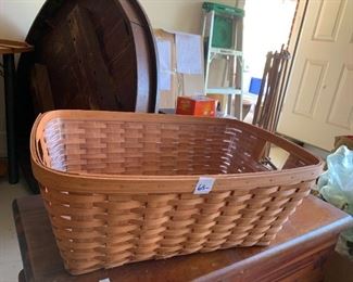 #194	Longaberger Laundry Basket  2'7" x 10" Tall w/liner	 $65.00 

