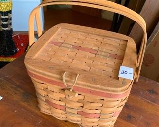 #197	Longaberger 2 handled Basket w/lid	 $20.00 
