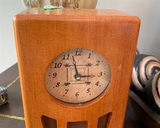 #202	Oak Mantel Clock - Hand-made - Battery Operated	 $65.00 
