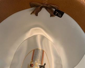 #218	(2) Dobbs Hats Size 7 1/8   Tan hat $20,  	 $20.00 
