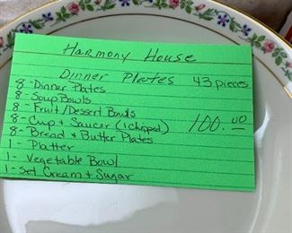 #220	Harmony House - 43 pcs. Set	 $100.00 
