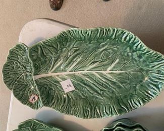 #245	Bordallo Pinneiro Portugal china Lettuce Platter	 $30.00 
