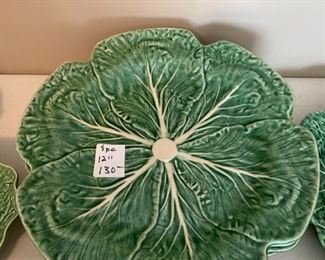 #246	Bordallo Pinneiro Portugal china 8 pc. 12" Dinner Plates - set	 $130.00 
