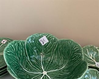 #248	Bordallo Pinneiro Portugal china Lettuce Bowl	 $40.00 
