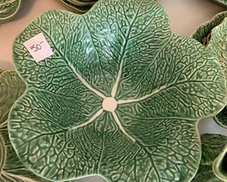 #250	Bordallo Pinneiro Portugal china Lettuce Bowl - 12.5" Round x 4" Tall 	 $50.00 
