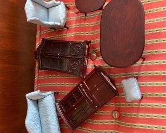 #259	doll house furniture Living Room Wood Furn. Doll Pcs. - 8 pcs.	 $50.00 
