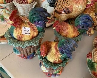 #265	3 pc. Fitz & Floyd Cannister Set 	 $50.00 
