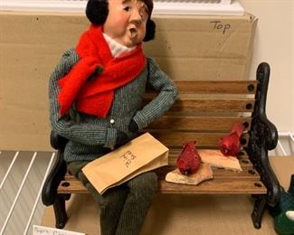#273	Byers Choice Man on Bench Feeding Birds	 $30.00 
