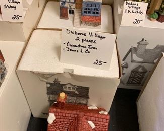 #288	Dickens Village - 3 pc. -Chop Shop, Postern, The Poulterer	 $45.00 
#289	Dickens Village - 2 pc. Wrenburg Baker, T. Wells Fruit & Spice	 $30.00 
#290	Dickens Village - 2 pc. Crowntree Inn, Jones & Co.	 $25.00 
