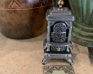 #300	Silverplate Wood Heater w/Rug - 6"Tall	 $25.00 
