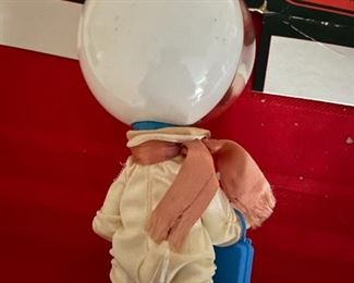 #303	misc	vintage Snoopy Astronaut doll with pieces of the orginal box  	 $100.00 	
