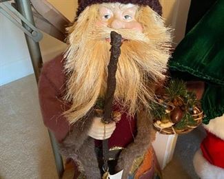 #324	christmas	tall santa with ceramic face and straw beard 	$50	
