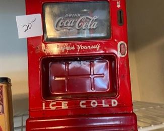 #328	Coca cola metal bank 	 $20.00 	
