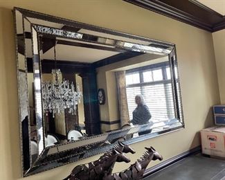 . . . beautiful accent mirror (slight crack, barely noticeable)