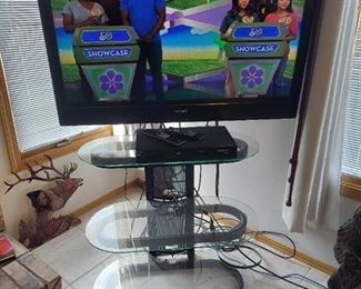 Sony Bravia TV with Wall Mount and Entertainment Stand with Phillips DVD Recorder