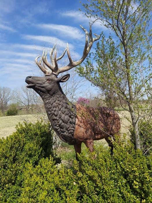 Cast Aluminum Elk Statue