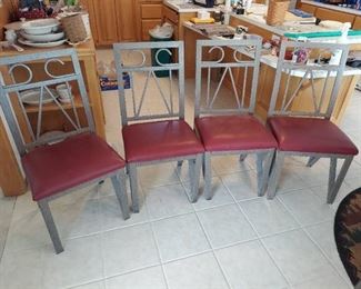 Set of 4 Metal Dinning Chairs