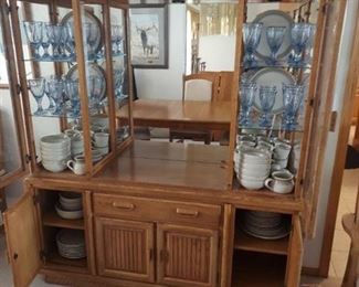 Contents of China Cabinet - Noritake Stoneware and Glasses - Service for 12