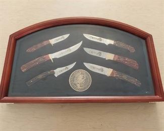 knife collection in case