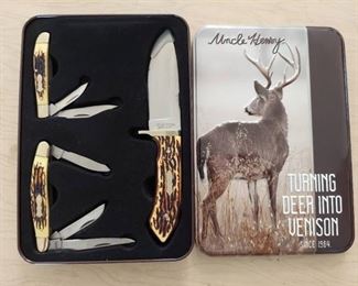 Uncle Henry knife set in tin